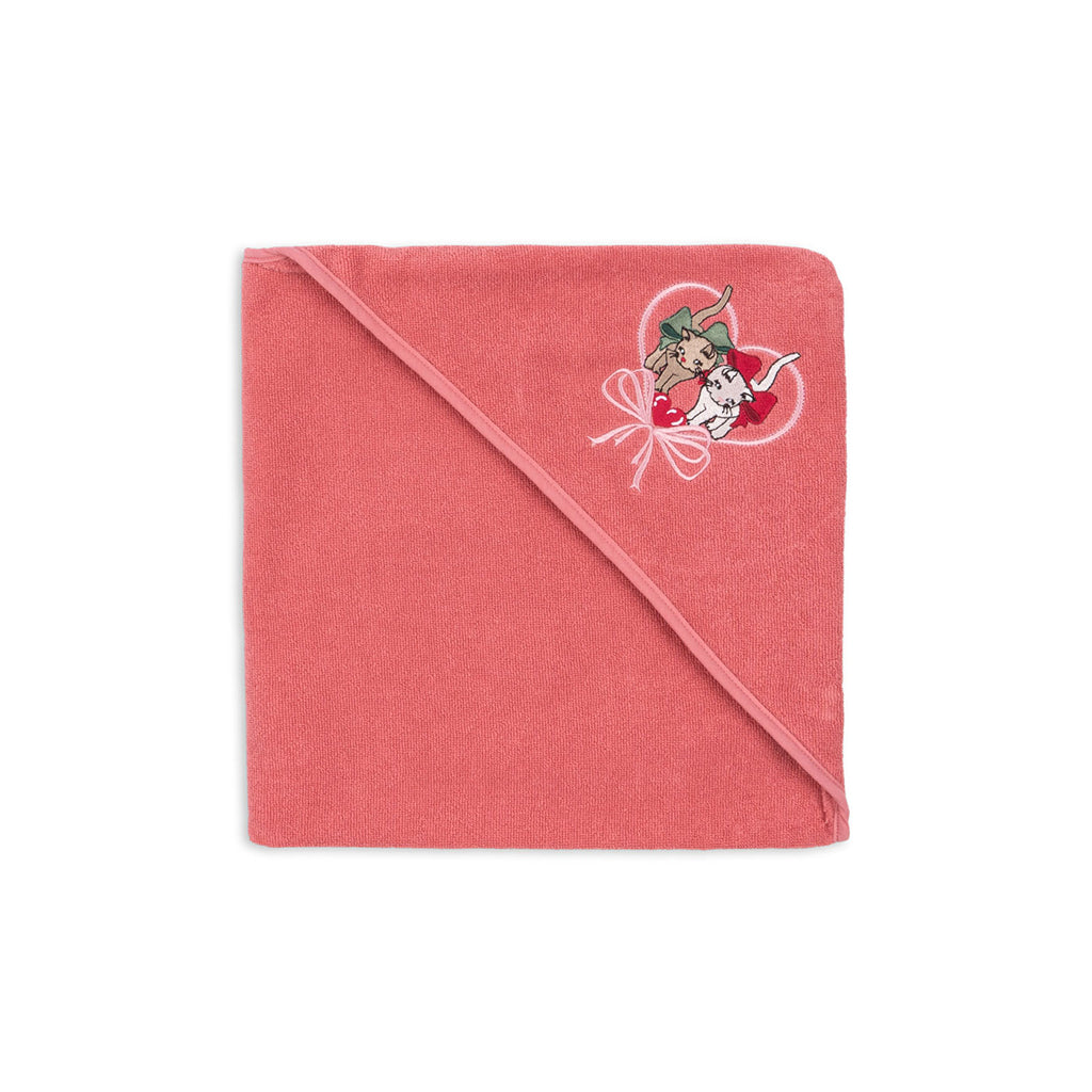 Konges Sløjd Terry handduk med huva, Flamingo plume