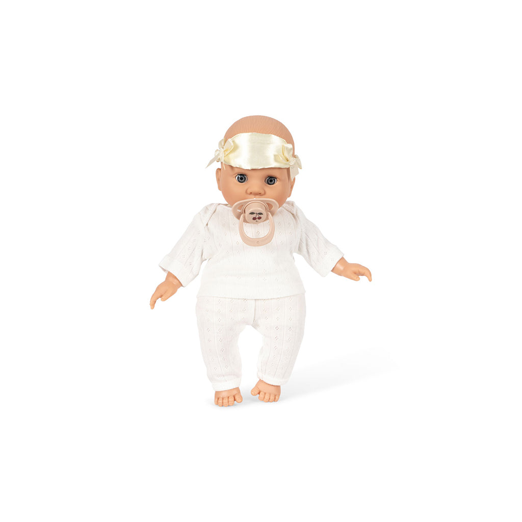 Konges Sløjd Lea babydocka i bärsäng, Lumina