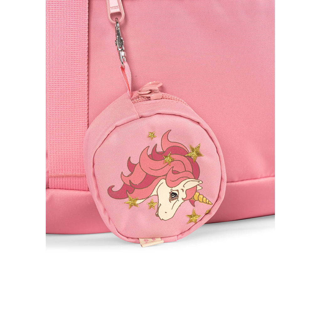 Konges Sløjd Clover skolryggsäck med tillhörande gymnastikpåse och regnskydd, Peony