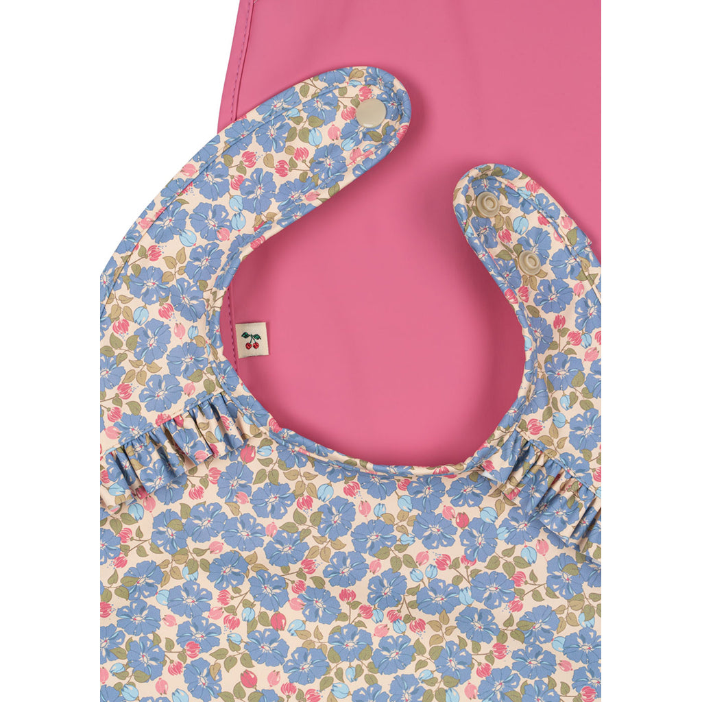 Konges Sløjd Konges Sløjd haklapp med volanger, 2-pack – Fleur rosier/Chateau rose