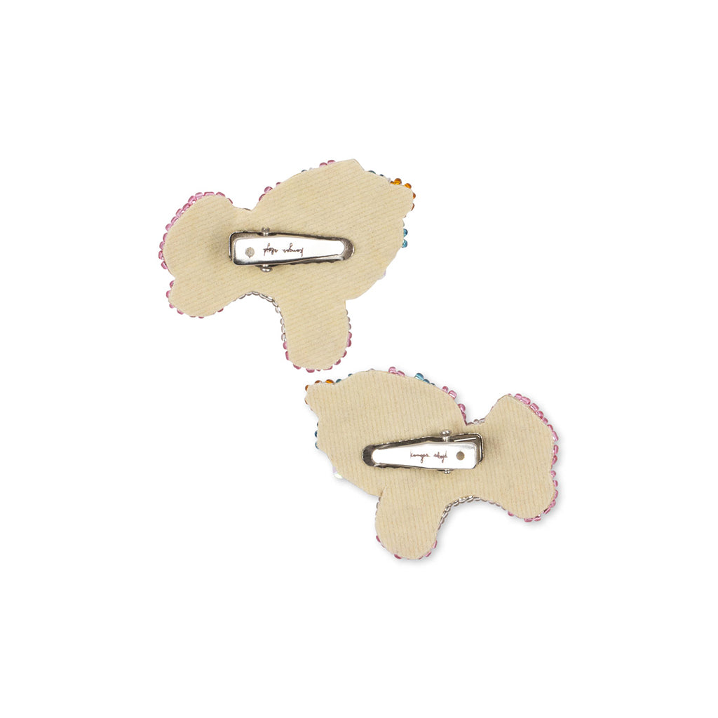 Konges Sløjd Hårspännen med pärlor, 2-pack - Unicorn beaded