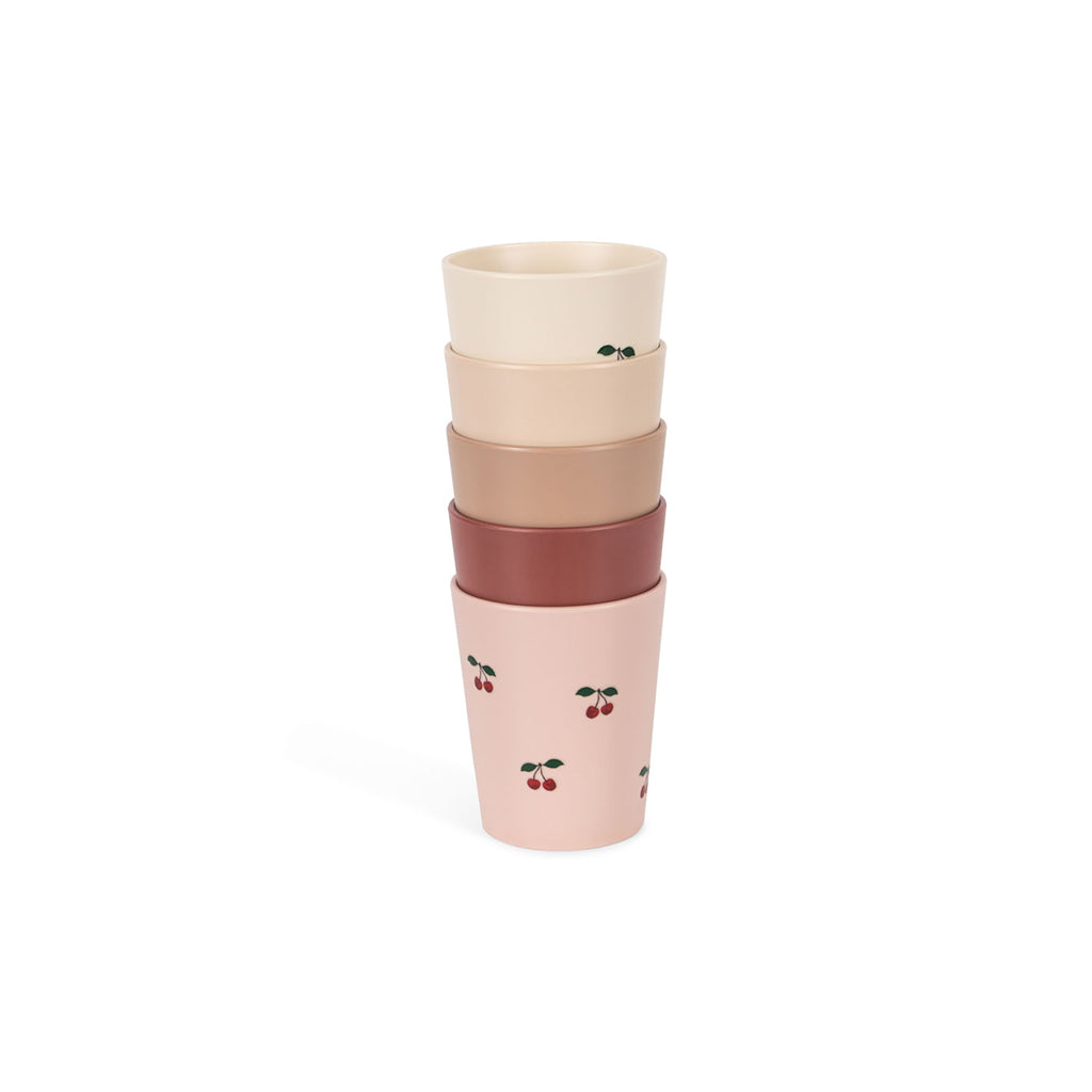 Konges Sløjd kopper, 5-pak - Cherry mix