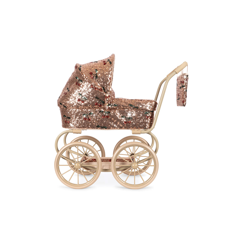 Konges Sløjd Minnie dockvagn med väska – Sparkly Cherry sequin