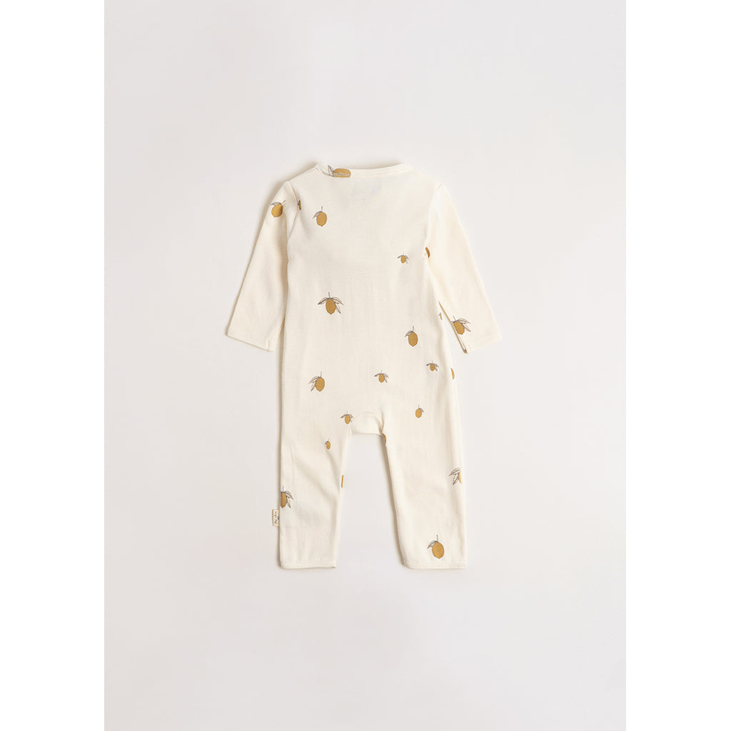 Konges Sløjd Newborn Onesie bodystocking, Lemon - str. 0-6 mdr.