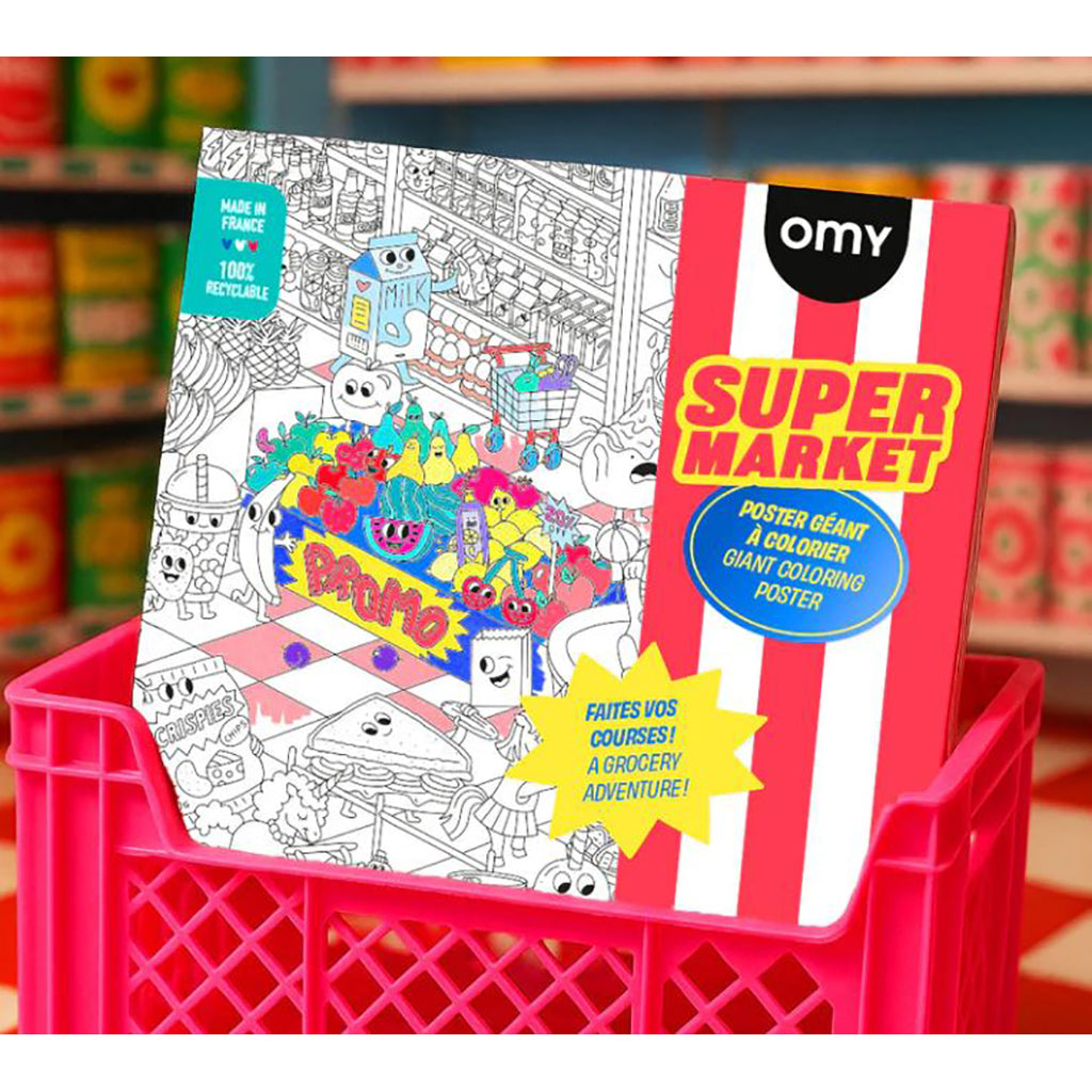 Omy stor affisch att färglägga, Supermarket