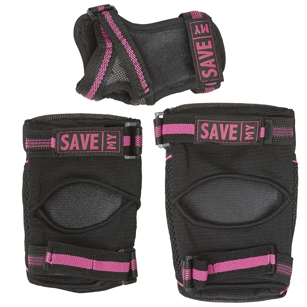 Save My Bones, Skyddsutrustning för rullskridskor, rosa - Strl. XS-M