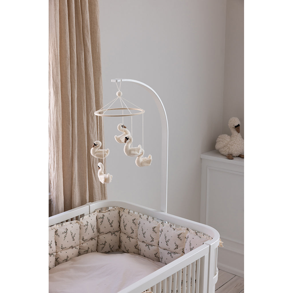 Sebra sängkantsskydd, kapok – Powder blossom