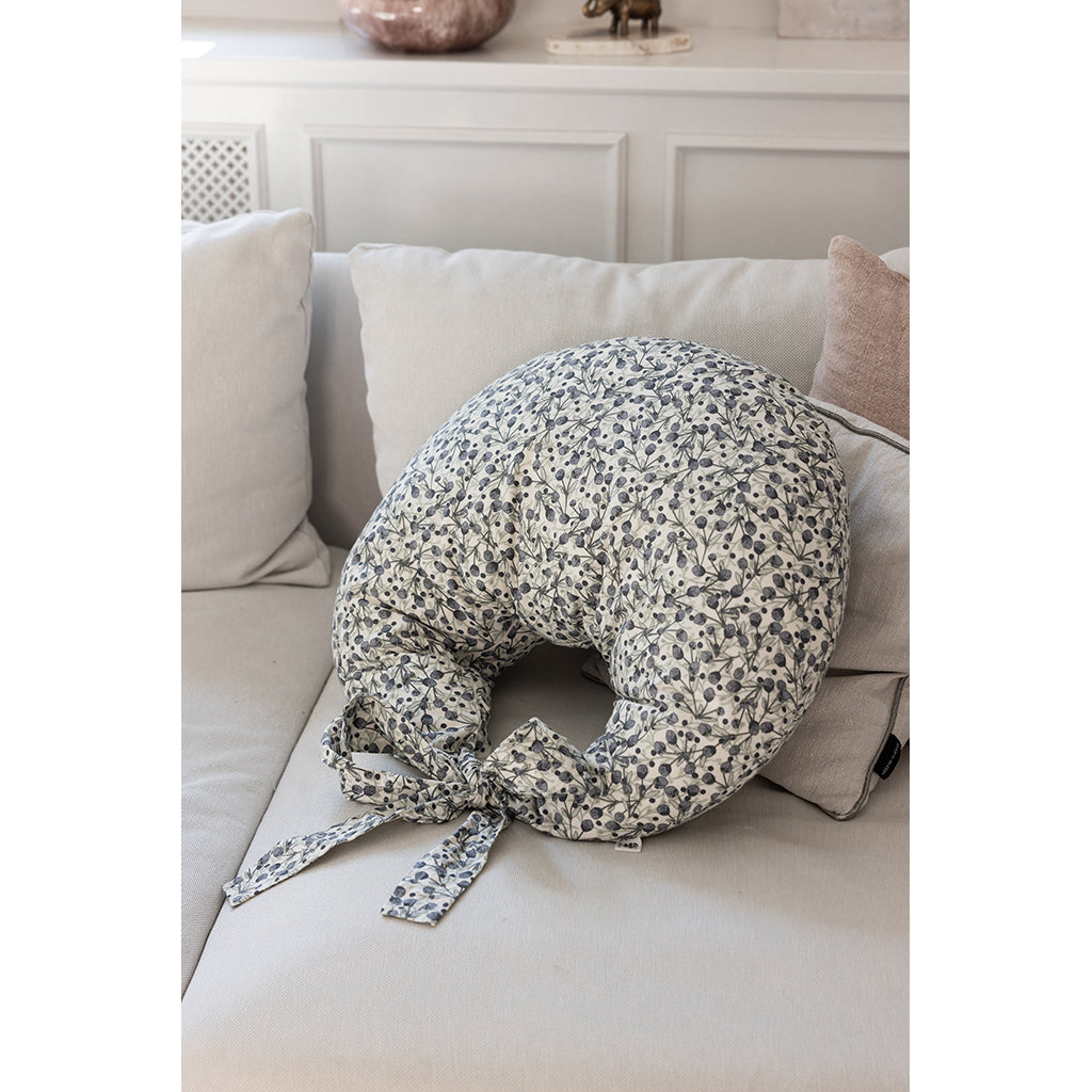 Sebra Amningskudde, ekologisk bomull - Blue olive