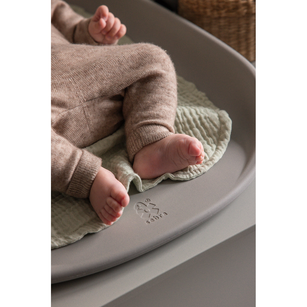 Sebra Skötunderlägg 6-lager, 2 st. - Muslin green