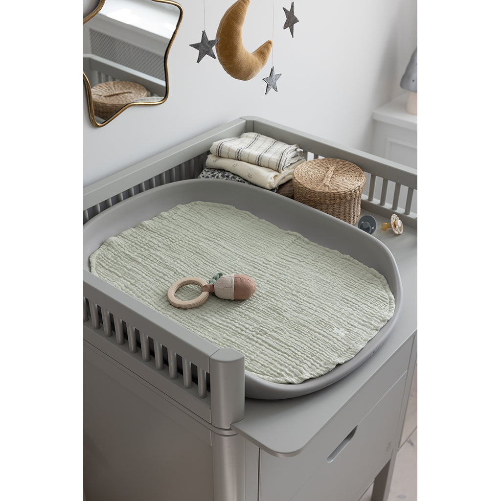 Sebra Skötunderlägg 6-lager, 2 st. - Muslin green