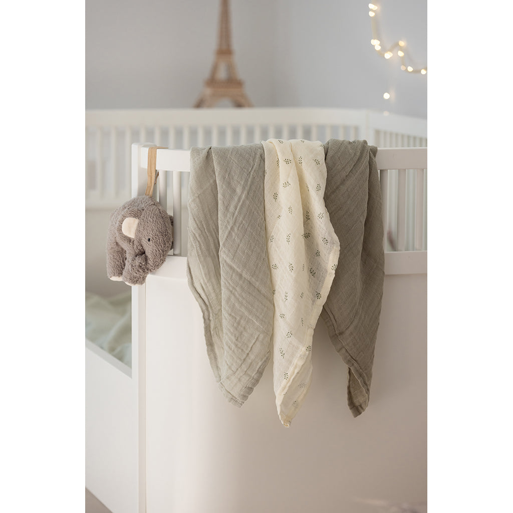 Sebra Tygblöjor, 3 st. - Sophora leaves, Mist green