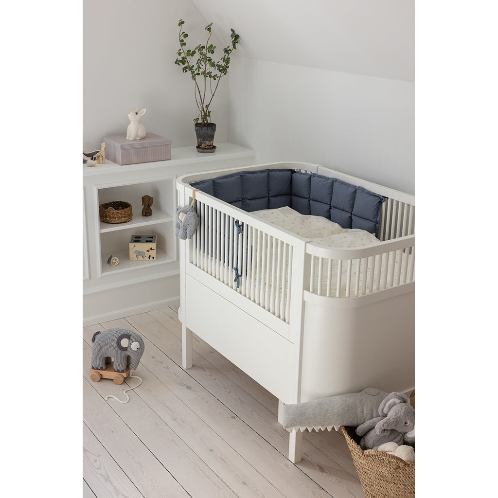 Sebra Sängkant, kapok, halv längd - Forest lake blue