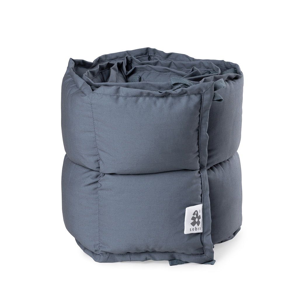 Sebra Sängkant, kapok, halv längd - Forest lake blue