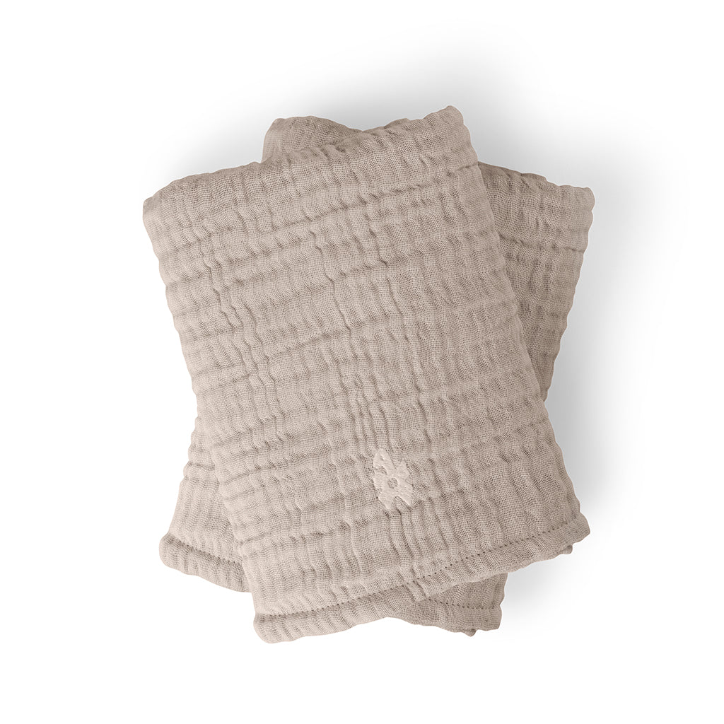 Sebra Skötunderlägg 6-lager, 2 st – Muslin beige