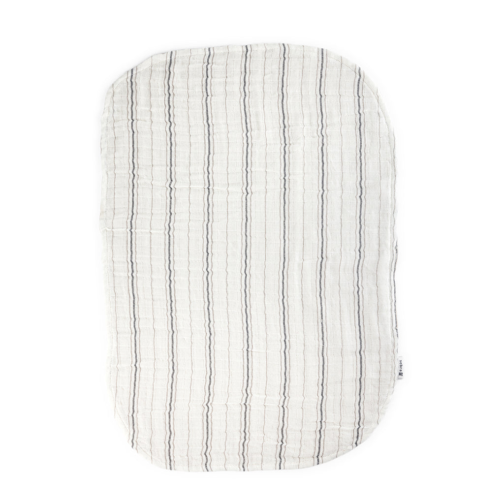 Sebra skötbordsunderlägg 6 lager, 2 st. - Cream Stripe