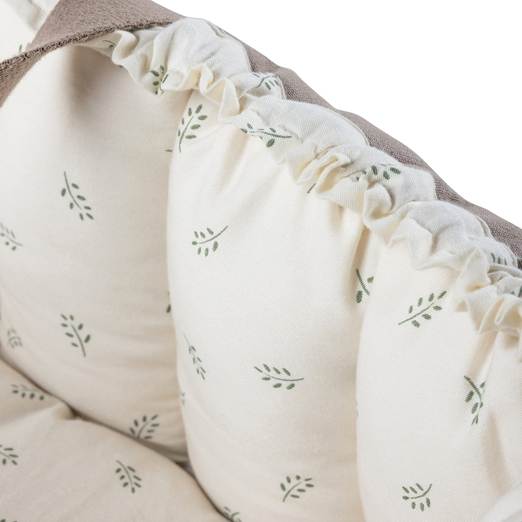 Sebra 3-i-1 babynest, babylift och lektäcke, Sophora Leaves - Beige