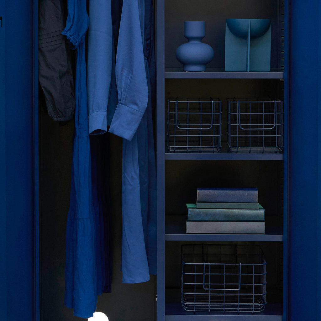 Mustard Made Korgar, set med 3 metallkorgar - Navy