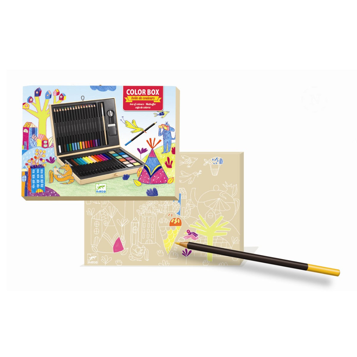 Djeco väska med ritverktyg och färger, liten