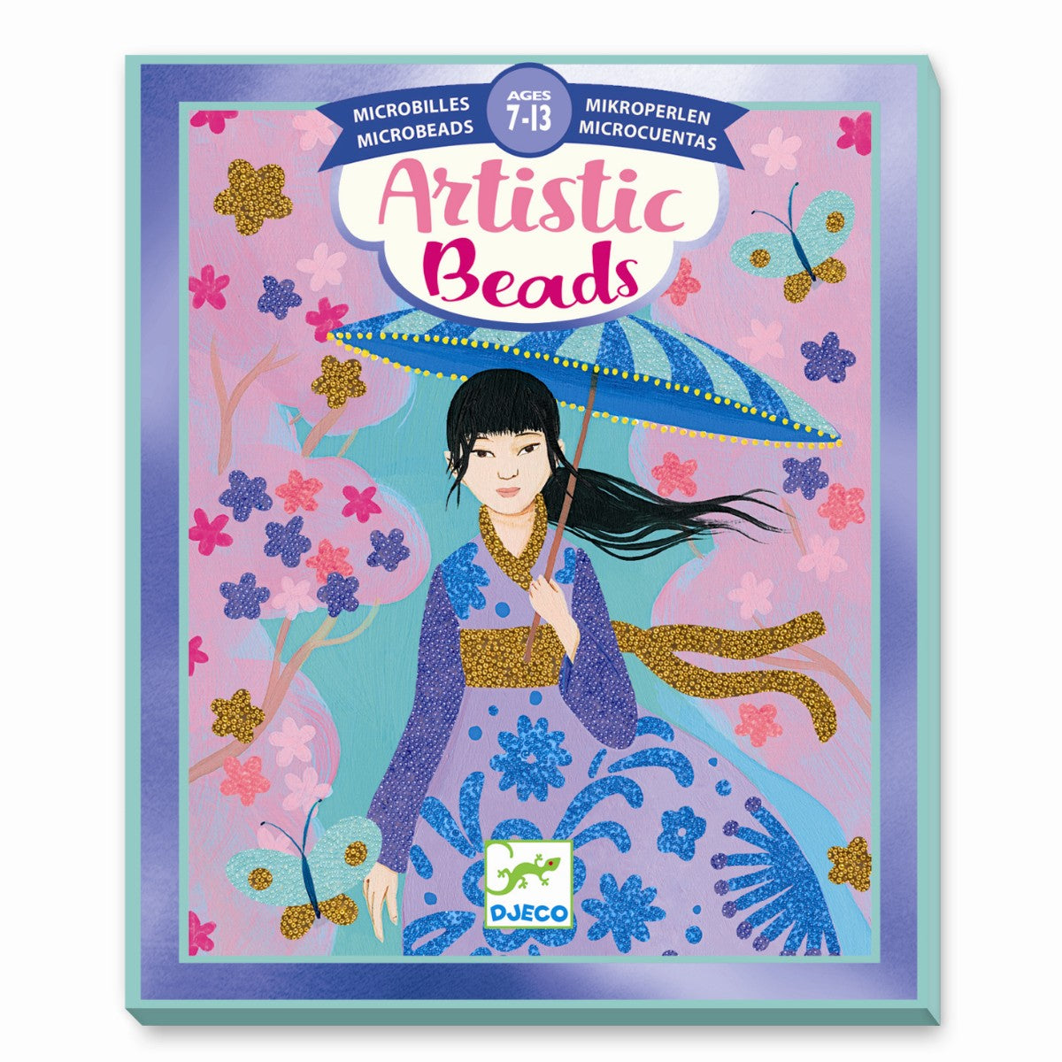 Djeco kreativ ask, Artistic beads - Jorden rundt