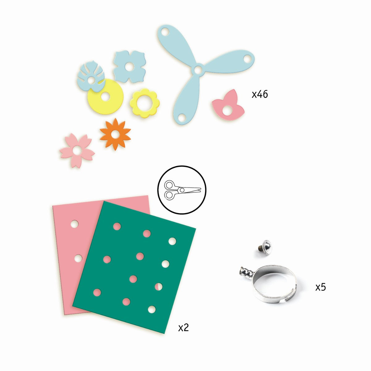 Djeco kreativ låda, Artistic plastic - Fingerring