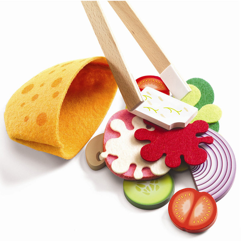 Djeco låtsasmat i ask, Skapa pita bröd