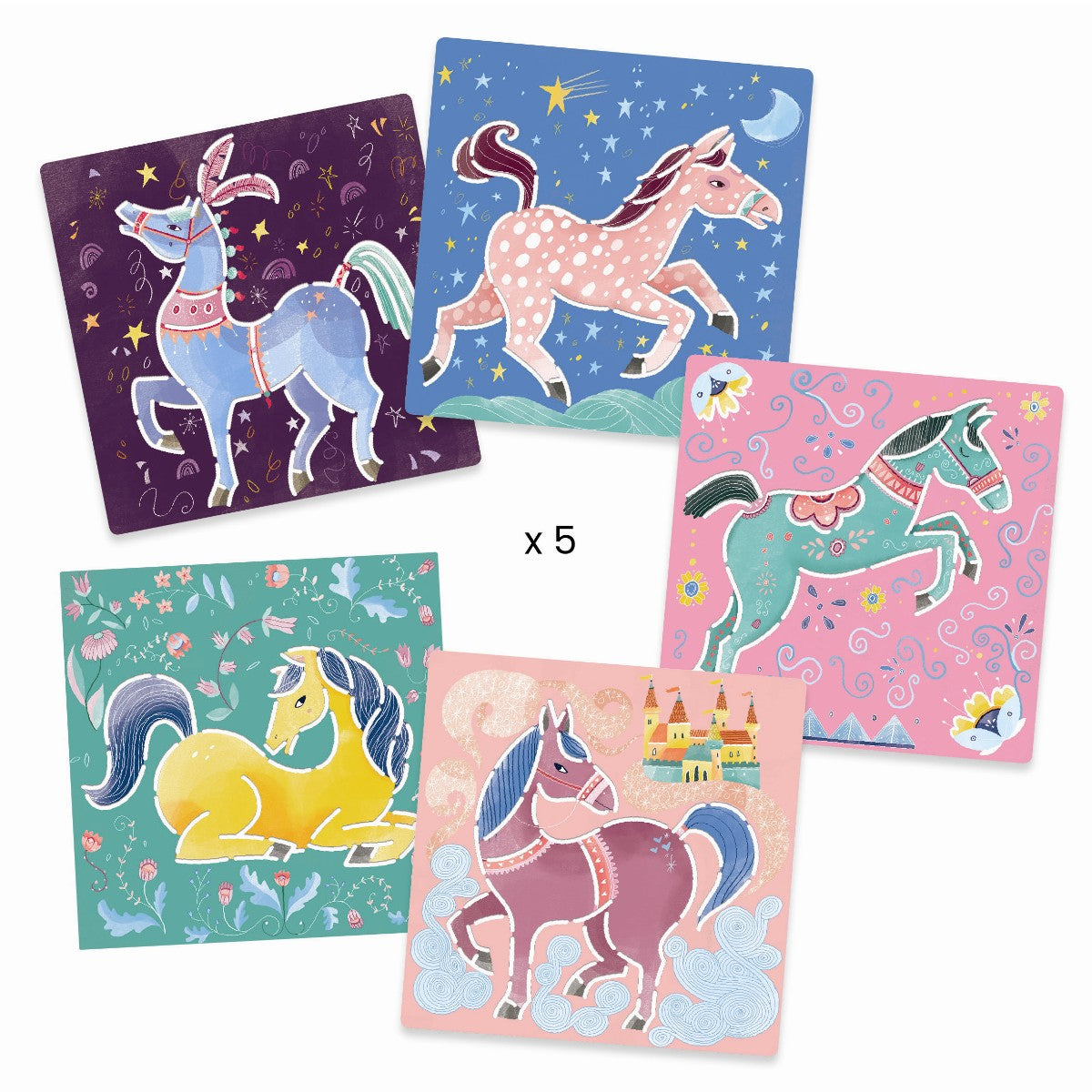 Djeco ritmallar, Hästar