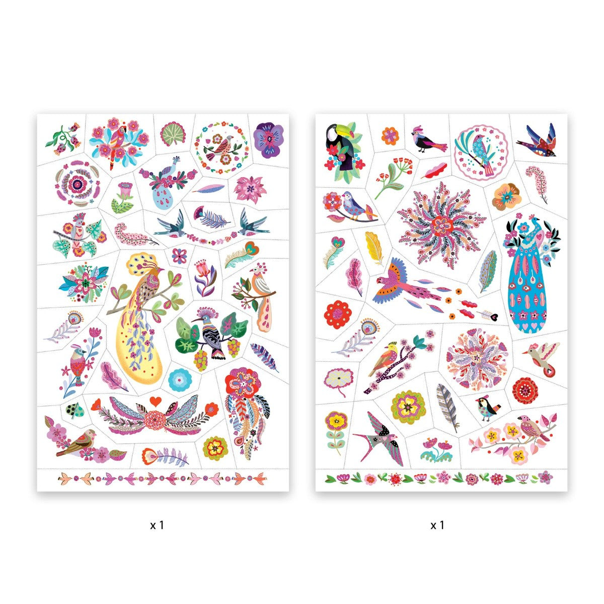 Djeco tatueringar, Fåglar