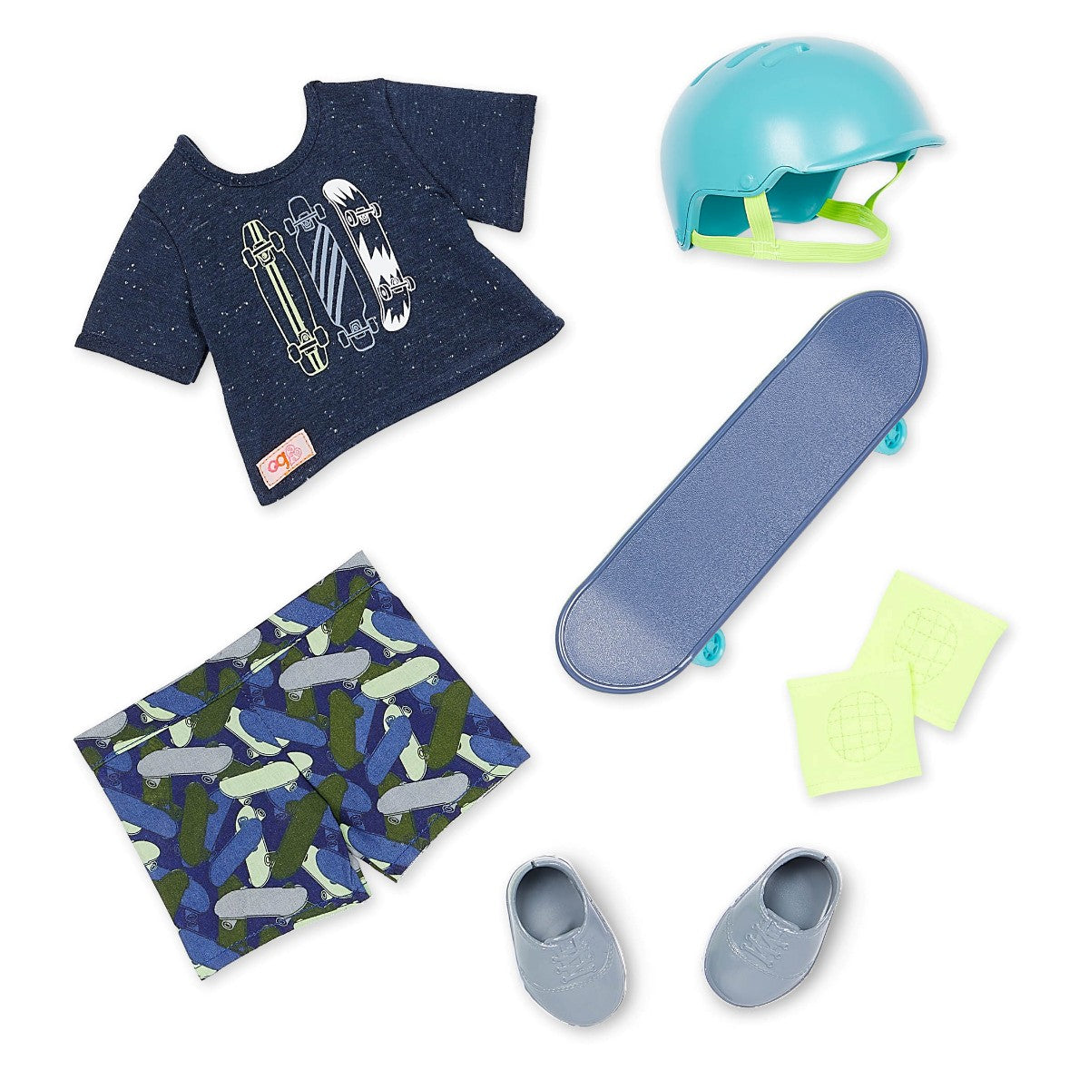 Our Generation docka, Theodore m/ skateboard - 46 cm