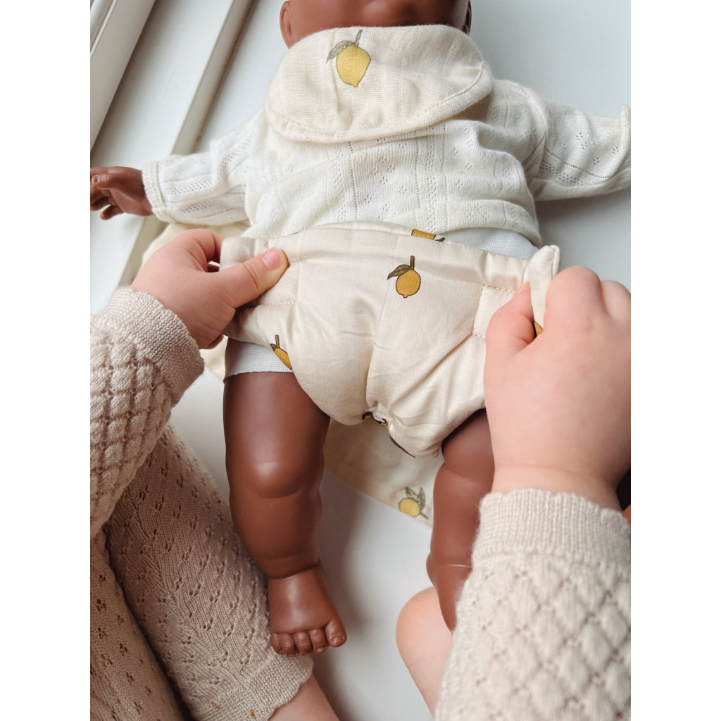 Konges Sløjd docktillbehör, blöja, filt och haklapp - Lemon