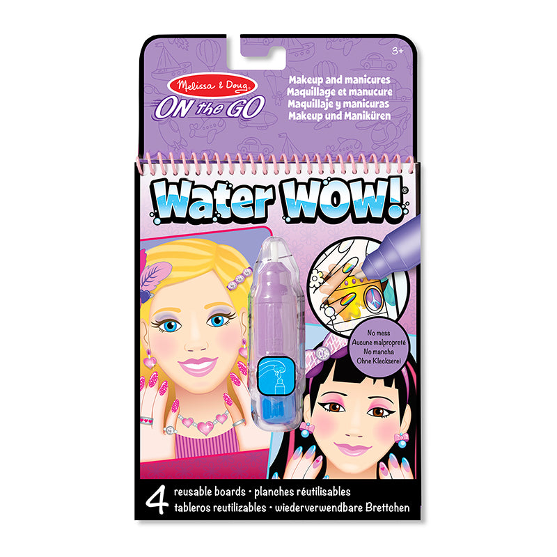 Water-wow, mal m. vand, genanvendelig motiver - make-up & manicure