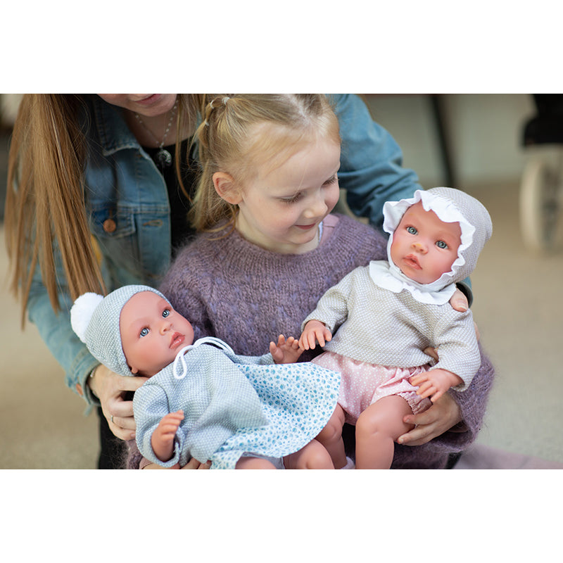 Así Leonora babydukke, 46 cm - Rosa mamelukker och beige blus