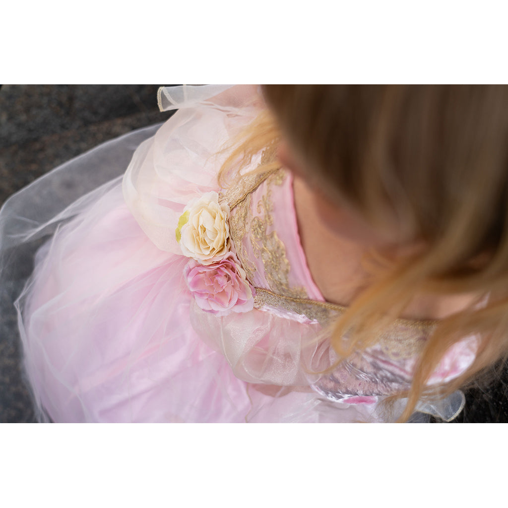 Great Pretenders utklädningskläder, Prinsesseudklædning Pink rose – str. 3-6 år