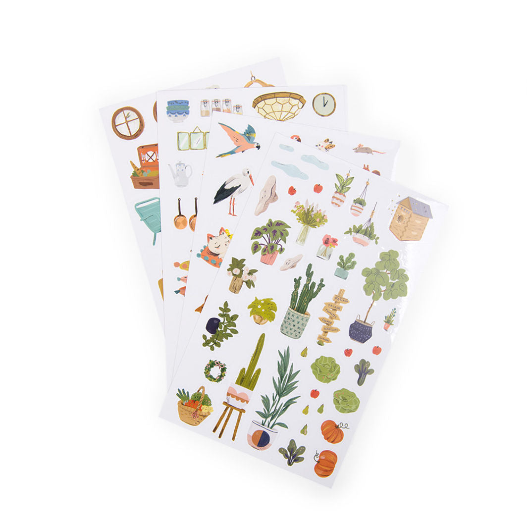 Moulin Roty, Målarbok med 145 klistermärken - Les Parisiennes