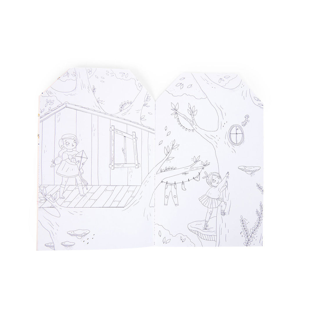 Moulin Roty, Målarbok med 145 klistermärken - Les Parisiennes