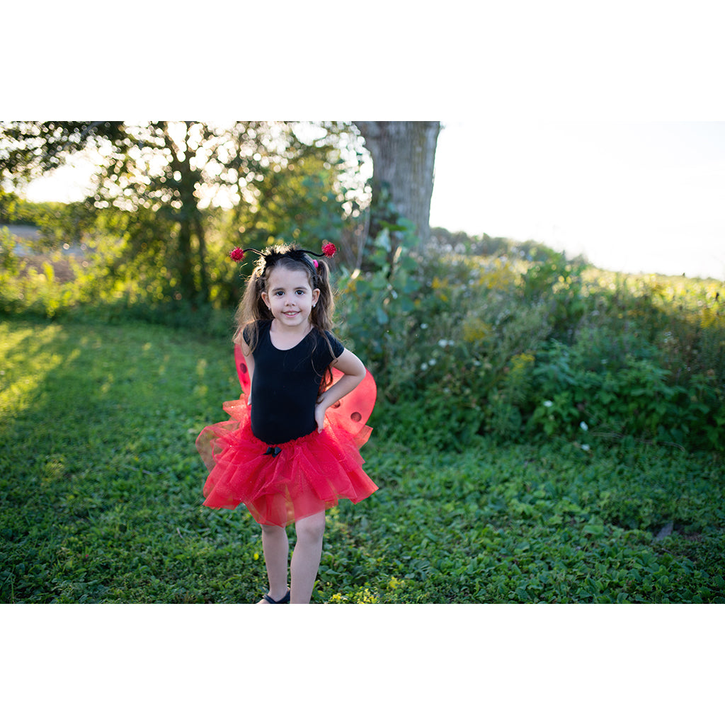 Great Pretenders utklädningskläder, Nyckelpiga set - strl. 4-7 år