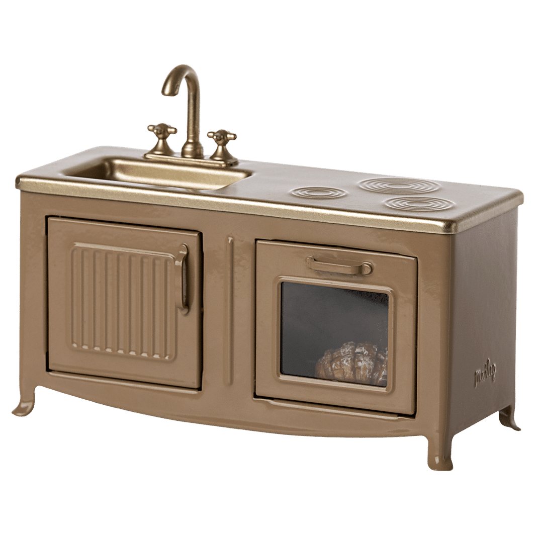 Maileg Docktillbehör, Kök till möss - Ljusbrun