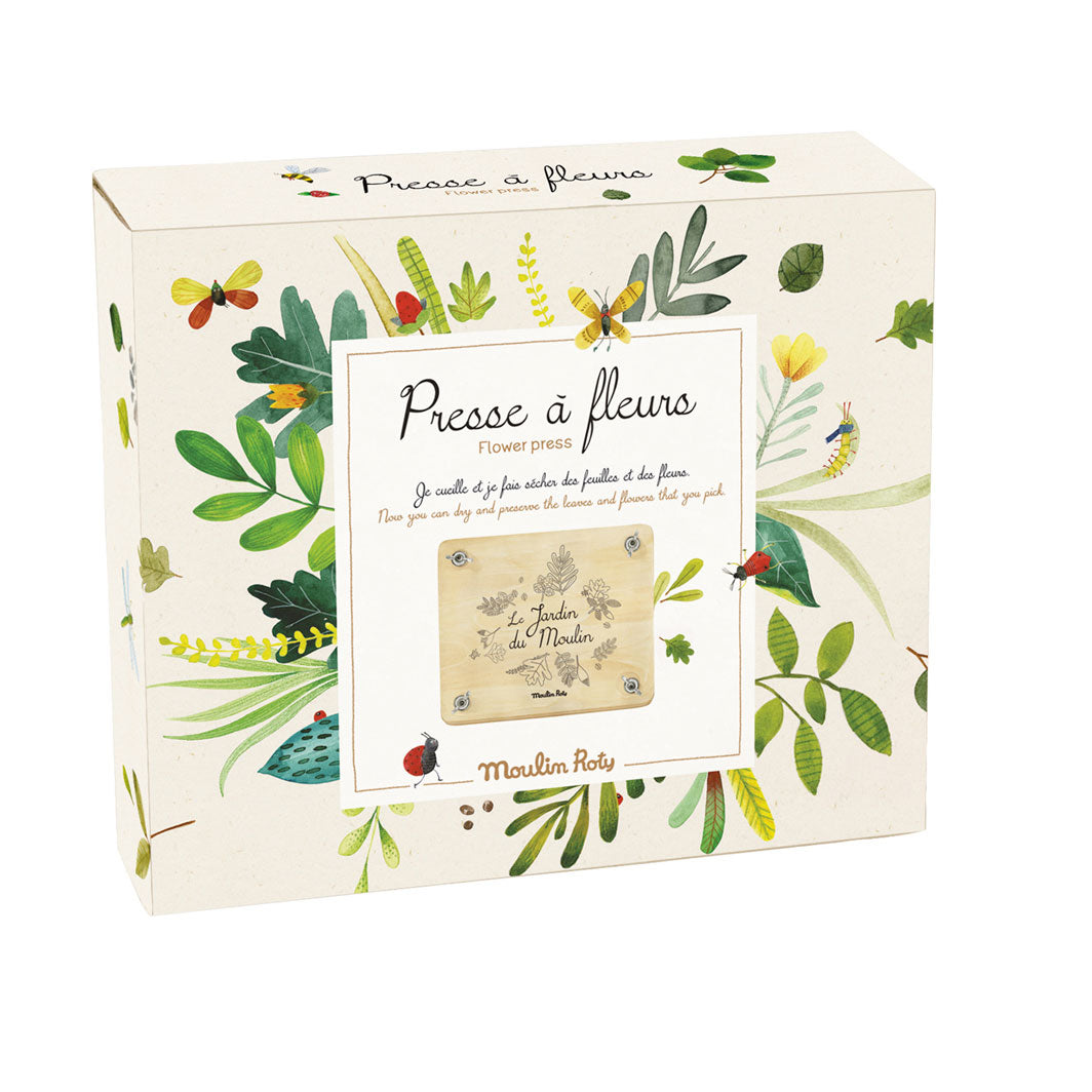Moulin Roty blomsterpresser - viser æsken