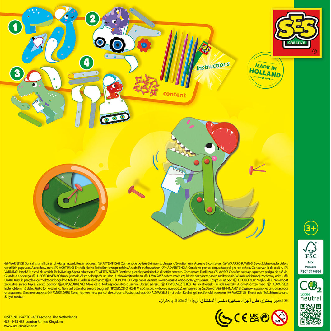SES Creative Pappersbyggset, Ingenjörsdinosaurier