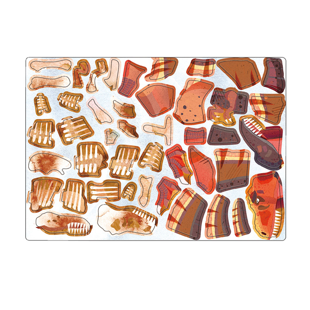 mierEdu, Magnetisk spelbräda/pussel - T Rex