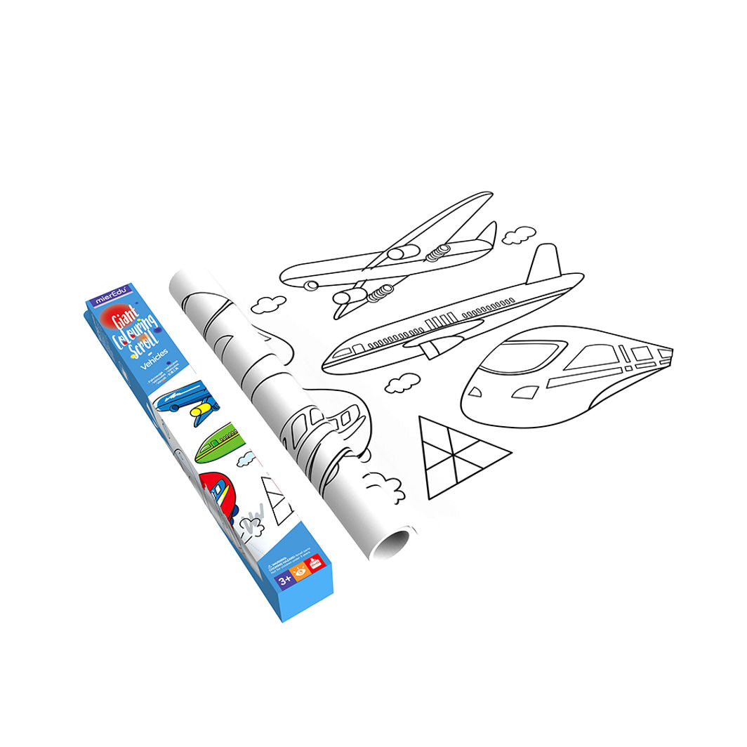 mierEdu, Stort Färgläggningsbanner - Transportmedel