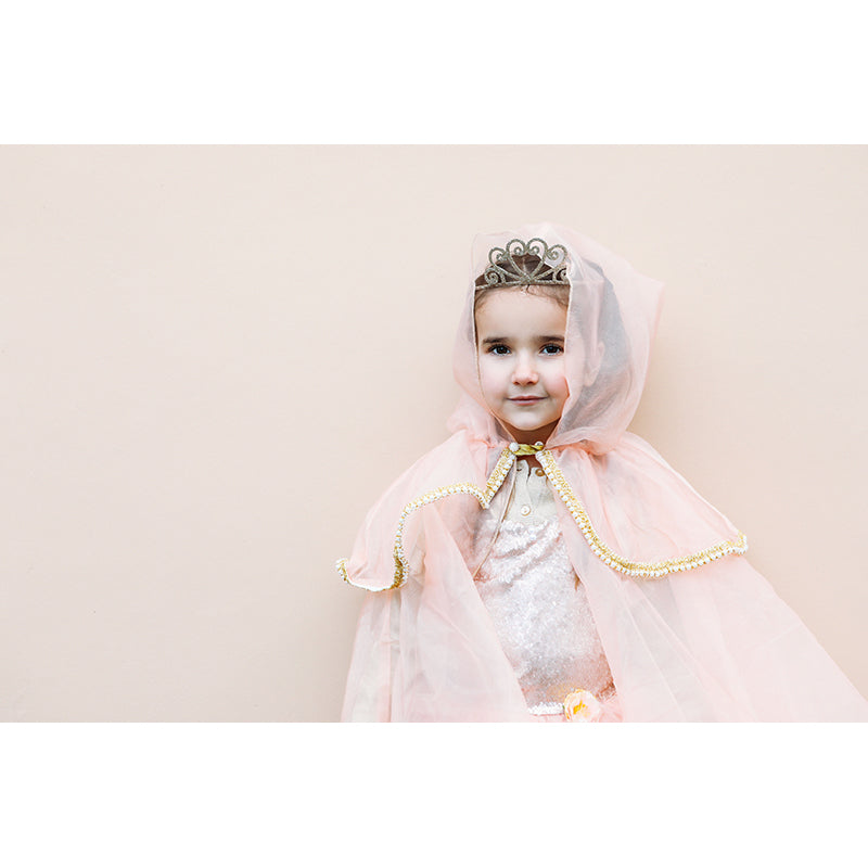 Great Pretenders hårband med diadem, Silverglitter