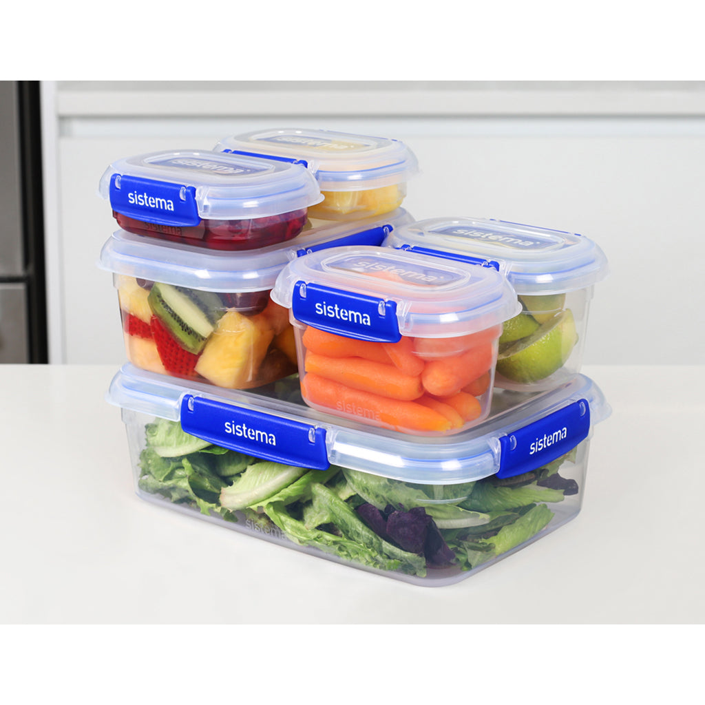 Sistema Klip it plus set, 6 stycken lunchlådor