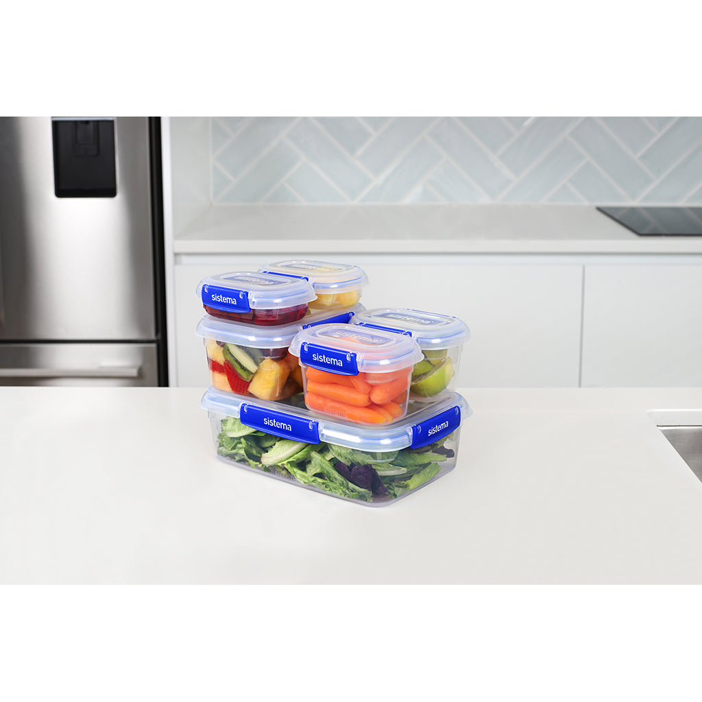 Sistema Klip it plus set, 6 stycken lunchlådor