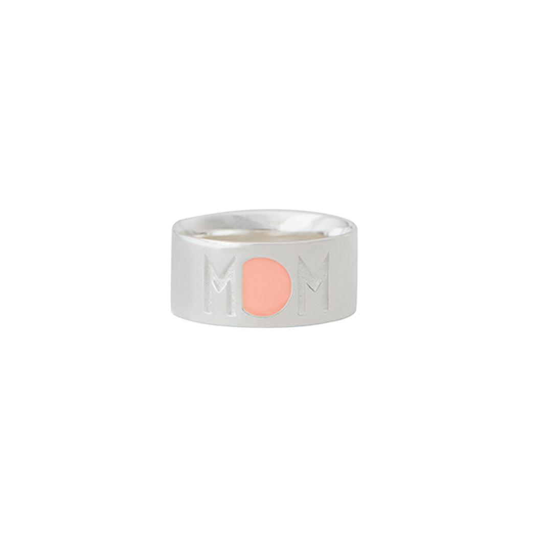 Design Letters Mom ring, silver - Nude - strl. 50-56