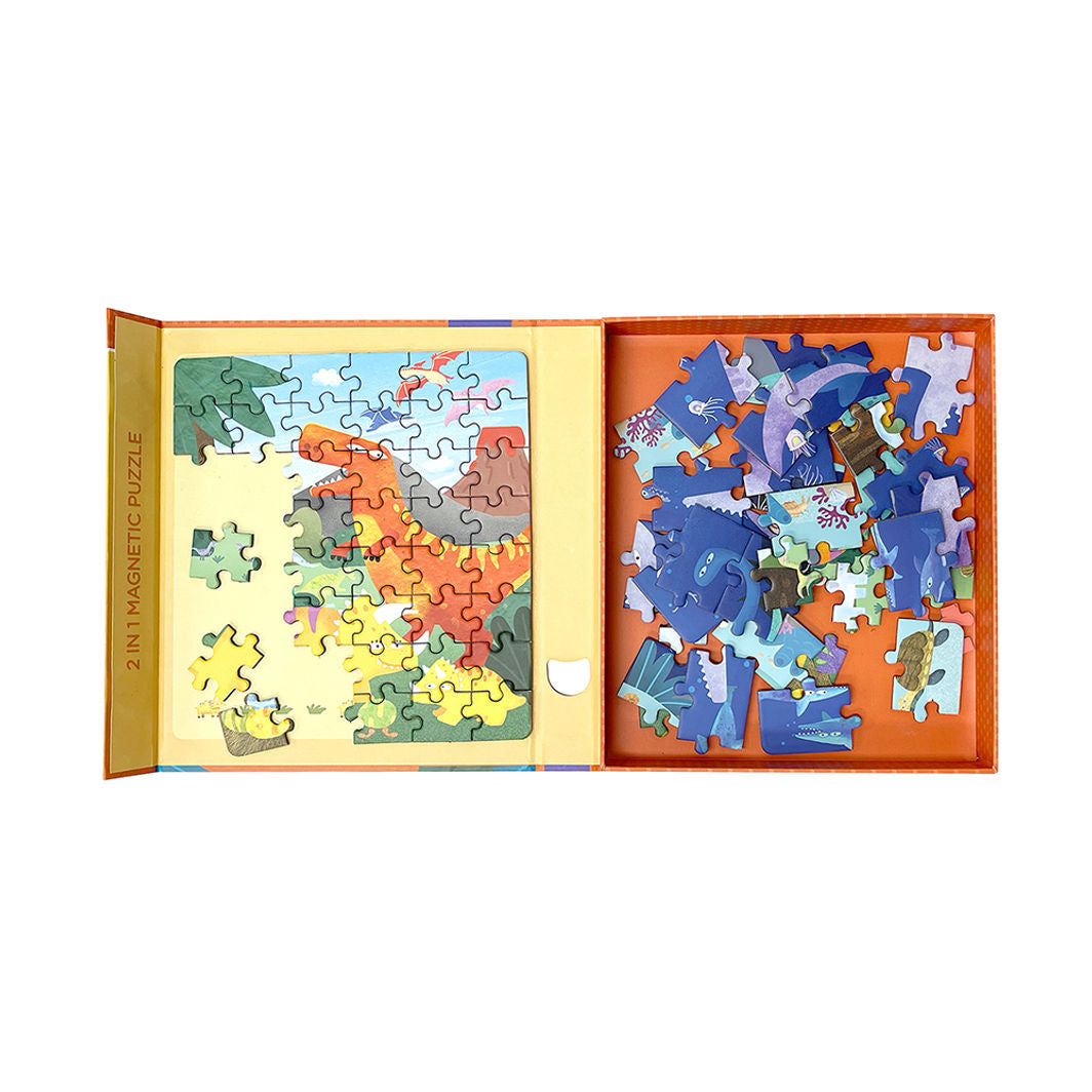 mierEdu, Magnetiskt pussel 24+48 bitar - Dinosaurier