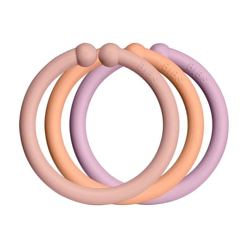 Bibs Loops, 12 st. multi rings - Blush/Peach/Dusky lilac