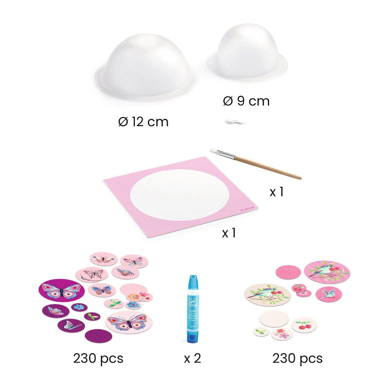 Djeco DIY - Papirskåle, Sommerfugle DJ07982