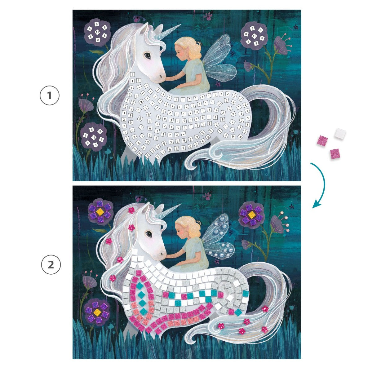 Djeco kreativ mosaik, Den förtrollade världen