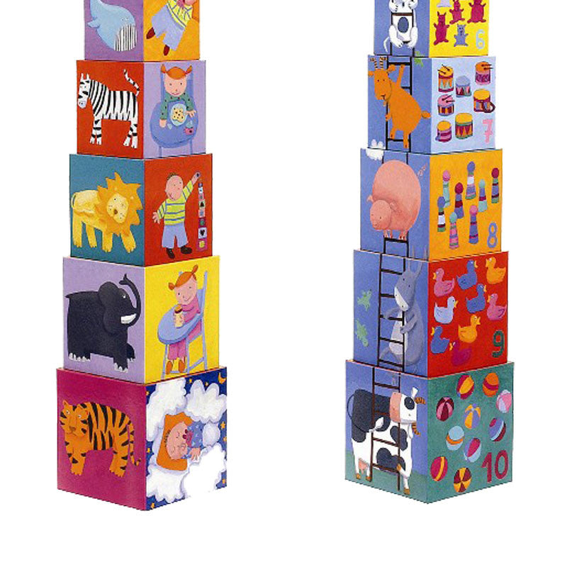 Djeco stapelklossar, Stigen