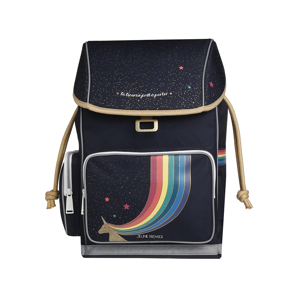 Jeune Premier Ergonomisk ryggsäck, Unicorn Gold – För barn mellan 6 och 10 år